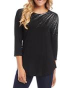 Karen Kane Metallic Print Top