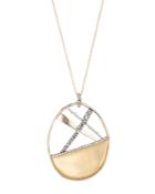 Alexis Bittar Crystal Encrusted Plaid Long Pendant Necklace, 32