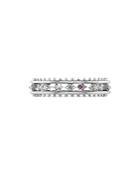 Hayley Paige For Hearts On Fire Platinum Sloane Picot Floating Diamond Band With Pink Sapphire