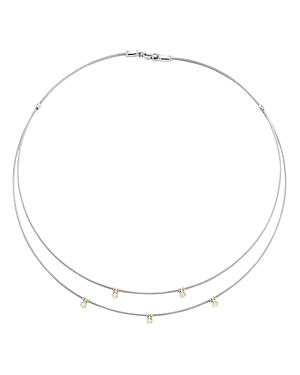 Alor Cable Necklace With Diamonds, 17.5