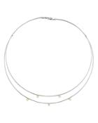 Alor Cable Necklace With Diamonds, 17.5