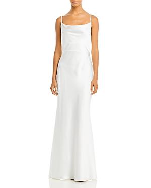 Aqua Cowl Neck Gown - 100% Exclusive