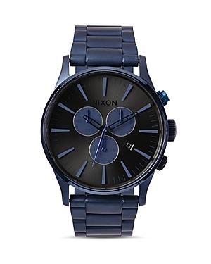 Nixon Sentry Chronograph Deep Blue Watch, 42mm
