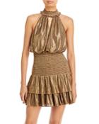 Aqua Metallic Lame Mini Dress - 100% Exclusive
