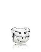 Pandora Charm - Sterling Silver Playful Pig, Moments Collection