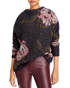 Vince Rose Jacquard Funnel Neck Sweater