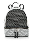 Michael Michael Kors Medium Color Block Logo Print Backpack