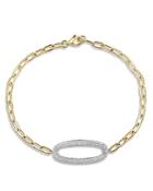 Bloomingdale's Diamond Oval Link Bracelet In 14k White & Yellow Gold, 0.45 Ct. T.w. - 100% Exclusive