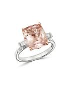 Bloomingdale's Morganite & Diamond Statement Ring In 14k White & Rose Gold - 100% Exclusive