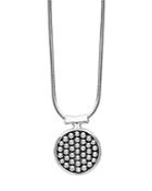 Lagos Sterling Silver Bold Caviar Round Pendant Necklace, 16