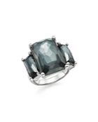 Ippolita Sterling Silver Rock Candy Triple Doublet Ring In Clear Quartz And Hematite