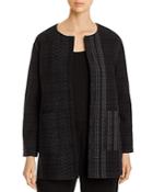 Eileen Fisher Round Neck Long Jacket - 100% Exclusive