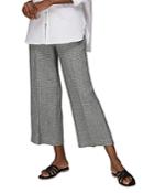 Whistles Checked Linen Cropped Trousers
