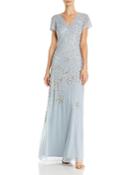 Adrianna Papell Beaded And Sequin-embellished Gown
