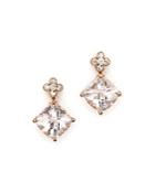 Morganite Drop Earrings With Diamond Accent In 14k Rose Gold - 100% Exclusive