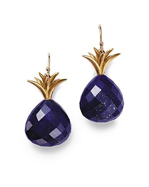 Annette Ferdinandsen Design 14k Yellow Gold Lapis Pineapple Drop Earrings