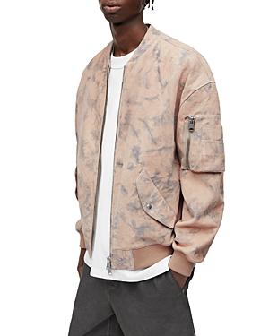 Allsaints Awari Tie Dye Leather Bomber Jacket