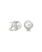 Majorica Simulated Cultured Pearl Stud Earrings In Sterling Silver