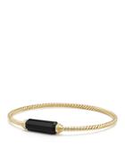 David Yurman Barrels Bracelet With Diamonds & Black Onyx In 18k Gold