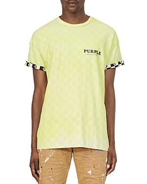 Purple Brand Checkered Graphic Logo Tee