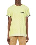 Purple Brand Checkered Graphic Logo Tee