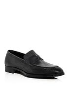 Armani Men's Embossed Leather Penny Loafers