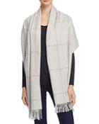 C By Bloomingdales Glen Plaid Cashmere Woven Wrap Scarf - 100% Exclusive