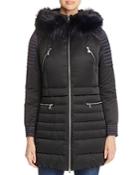 Maximilian Furs Fox Fur Trim Hooded Down Coat - 100% Exclusive