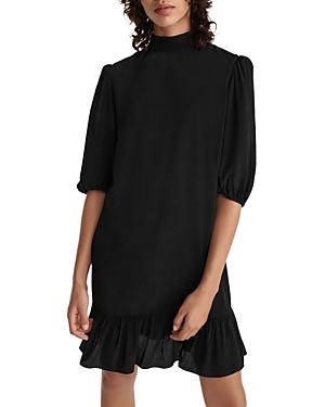 The Kooples Puff Sleeve Flounce Hem Dress