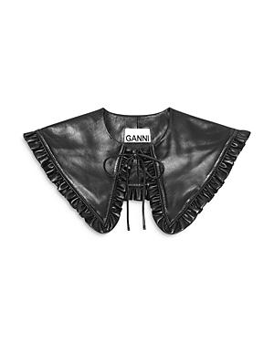Ganni Ruffled Leather Collar