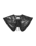 Ganni Ruffled Leather Collar