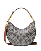 Tory Burch T Monogram Mini Jacquard Crescent Bag