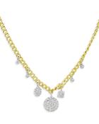 Meira T 14k White Gold & Yellow Gold Diamond Multi Charm Pendant Necklace, 18