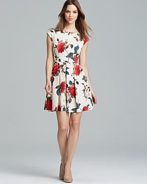 Abs By Allen Schwartz Dress - Cap Sleeve Fit And Flare