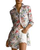 Polo Ralph Lauren Floral Linen Tunic Shirt