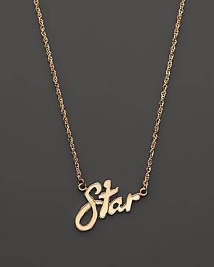 Lana Jewelry 14k Yellow Gold Mini Star Signature Necklace, 16