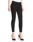 7 For All Mankind Gwenevere Cropped Skinny Jeans In Black - Compare At $189