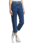 Sandro Kitty Cropped Double Waist-effect Jeans