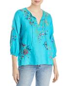 Johnny Was Mariposa Easy Linen Blouse