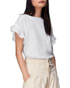 Whistles Hattie Gathered Shoulder Tee