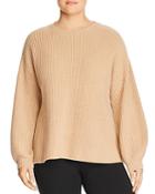 Eileen Fisher Plus Cashmere Blouson Sleeve Sweater