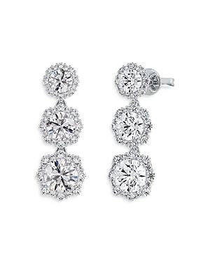 De Beers Forevermark Center Of My Universe Floral Halo Drop Earrings In Platinum, 2.60 Ct. T.w.