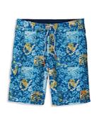 Tommy Bahama Baja Pompano Patchwork Print Straight Fit Board Shorts