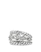 David Yurman Wellesley Three Row Ring With Diamonds