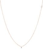 La Brune Et La Blonde 18k Rose Gold 360 Necklace With Small Brilliant Diamond, 14.75