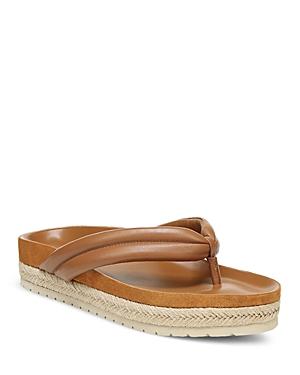 Vince Women's Forest Black Espadrille Thong Platform Slide Sandals