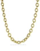 David Yurman Large Oval Link Necklace In Gold
