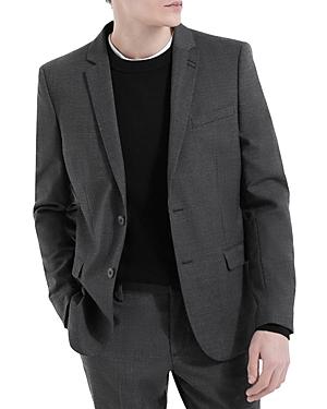 The Kooples Slim Fit Black And Gray Micro Check Blazer