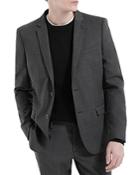 The Kooples Slim Fit Black And Gray Micro Check Blazer