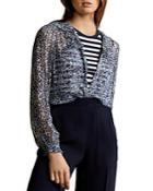 Polo Ralph Lauren Sheer Ruffle Trim Blouse